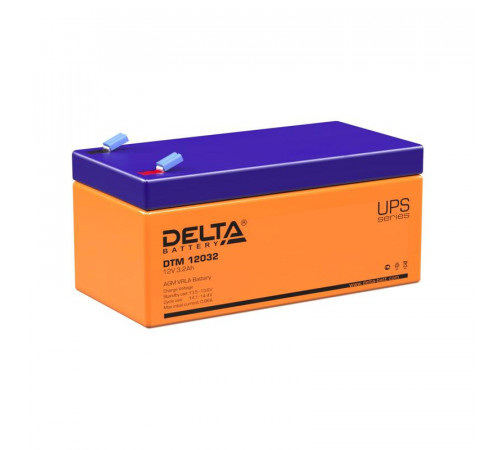 Купить аккумулятор ups 12В 3.2А.ч Delta DTM 12032 для надежного питания ваших устройств в любых условиях.
