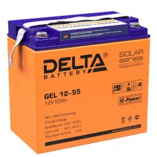 Аккумулятор GEL 12В 55А.ч Delta GEL 12-55