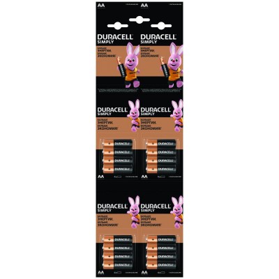 Элемент питания Duracell LR03-4BL BASIC 4х4 (16/240/31680)5009140/5008102 (блист.16шт) Duracell Б0046869