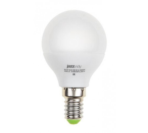 Лампа светодиодная PLED-ECO 5Вт G45 матовая 3000К E14 400лм JazzWay - идеальный свет для вашего дома!

