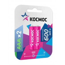 Аккумулятор R03 Ni-MH 600мА.ч (блист.2шт) КОСМОС KOCR03NIMH(600MAH)