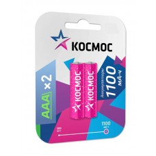 Аккумулятор AAA/R03 1100мА.ч Ni-MH (блист.2шт) КОСМОС KOCR03NIMH(1100MAH)