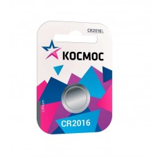 Элемент питания литиевый CR 2016 1хBL (блист.1шт) Космос KOC20161BL