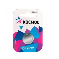 Элемент питания литиевый CR 2032 1хBL (блист.1шт) Космос KOC20321BL