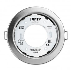 Светильник GX 53-MCH-1 106х48мм матов. хром металл+пластик TOKOV ELECTRIC TOK-GX53-MCH-1