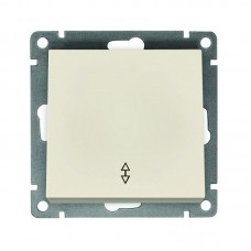 Переключатель проходной 1-кл. СП Афина 10А IP20 механизм сл. кость (ivory) Universal A0025-I