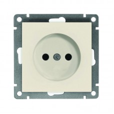 Розетка 1-м СП Афина 16А IP20 без заземл. механизм сл. кость (ivory) Universal A0022-I