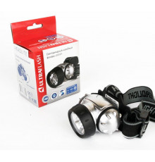 Фонарь налобный LED 5351 7LED 3 режима 3хR03 металлик Ultraflash 10260
