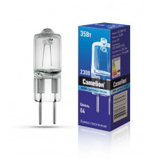 Лампа галогенная JD 35Вт капсула g4 3000К 240В Camelion 10406
