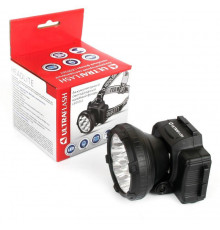 Фонарь аккумуляторный налобный LED5363 9LED 2 режима 220В пластик. черн. (бокс) Ultraflash 11257
