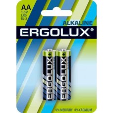 Элемент питания алкалиновый LR6 BL-2 LR6 BL-2 1.5В Alkaline (блист.2шт) Ergolux 11747