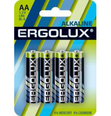 Элемент питания алкалиновый AA/LR6 1.5В Alkaline BL-4 (блист.4шт) Ergolux 11748
