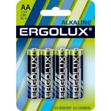 Элемент питания алкалиновый LR6 BL-4 LR6 BL-4 1.5В Alkaline (блист.4шт) Ergolux 11748