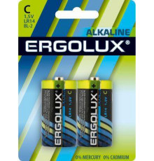 Элемент питания алкалиновый C/LR14 1.5В Alkaline BL-2 (блист.2шт) Ergolux 11751
