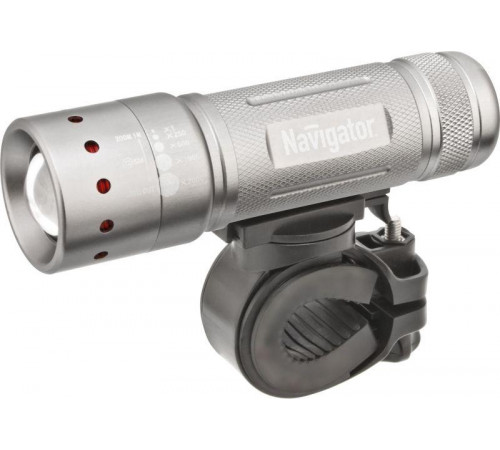 Фонарь велосипедный Navigator 94964 с креплением и фокусировкой, мощный CREE 1LED 5Вт для яркого освещения на дороге
