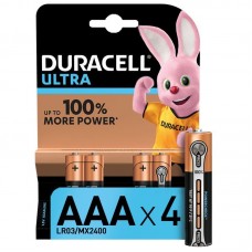 Элемент питания алкалиновый LR03-4BL Ultra (блист.4шт) Duracell Б0038762