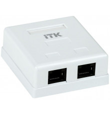 Розетка компьютерная 2-м ОП RJ45 кат.5E UTP ITK CS2-1C5EU-22
