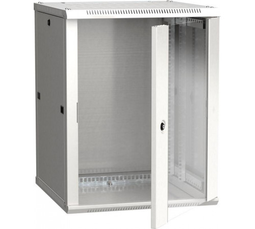 Шкаф 19 дюйм LINEA W 12U 600х600мм с стеклянной дверью RAL7035 - идеальное решение для вашего оборудования.
