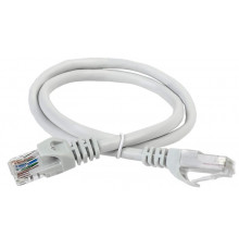Патч-корд кат.5E UTP 1м сер. ITK PC01-C5EU-1M
