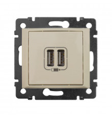 Розетка USB 2-м СП Valena сл. кость Leg 774170
