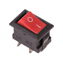 Выключатель клавишный 250В 3А (2с) ON-OFF Micro RWB-101 красн. Rexant 36-2011
