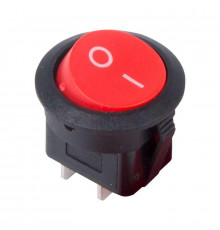 Выключатель клавишный круглый 250В 6А (2с) ON-OFF красн. (RWB-213 SC-214 MRS-102-8) Rexant 36-2560
