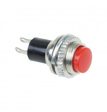 Выключатель-кнопка металл 220В 2А (2с) OFF-(ON) d10.2 красн. Mini (RWD-213) Rexant 36-3331
