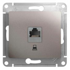 Механизм розетки компьютерной 1-м Glossa RJ45 кат.5E платина SchE GSL001281K